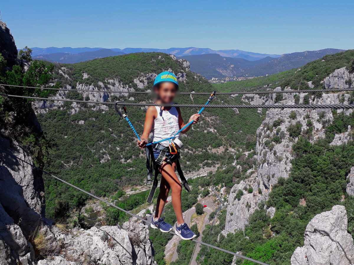La via ferrata du Thaurac, au-dessus de la vallée de l’Hérault