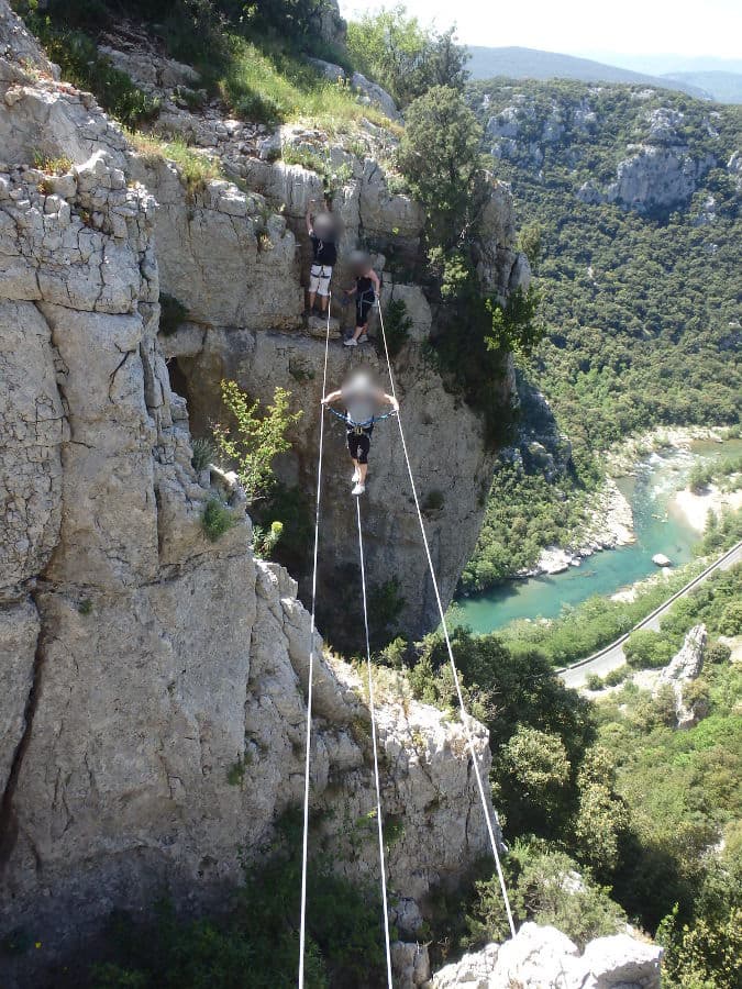 La via ferrata du Thaurac, au-dessus de la vallée de l’Hérault