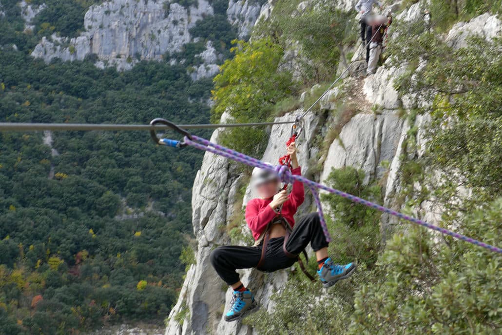 La via ferrata du Thaurac, au-dessus de la vallée de l’Hérault